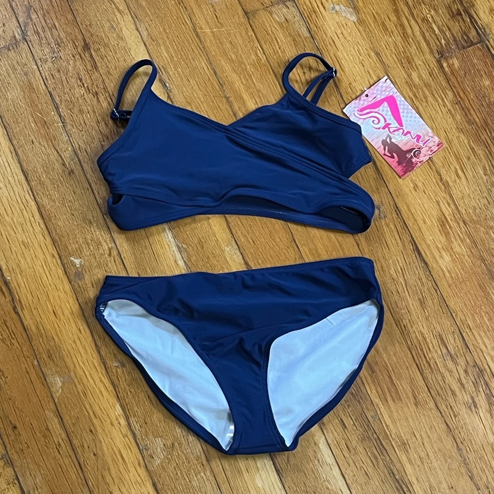 Kami Surf Little girls navy 2 piece